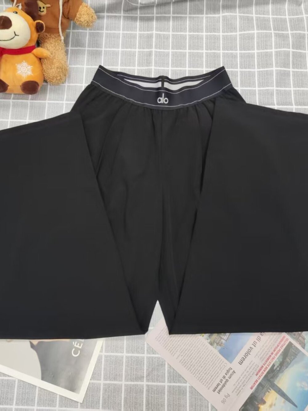 NWT โจ Alo Yoga Suit Up Trouser Black Regular 30" Inseam Wide Leg Pants ๐ค - Picture 4 of 9